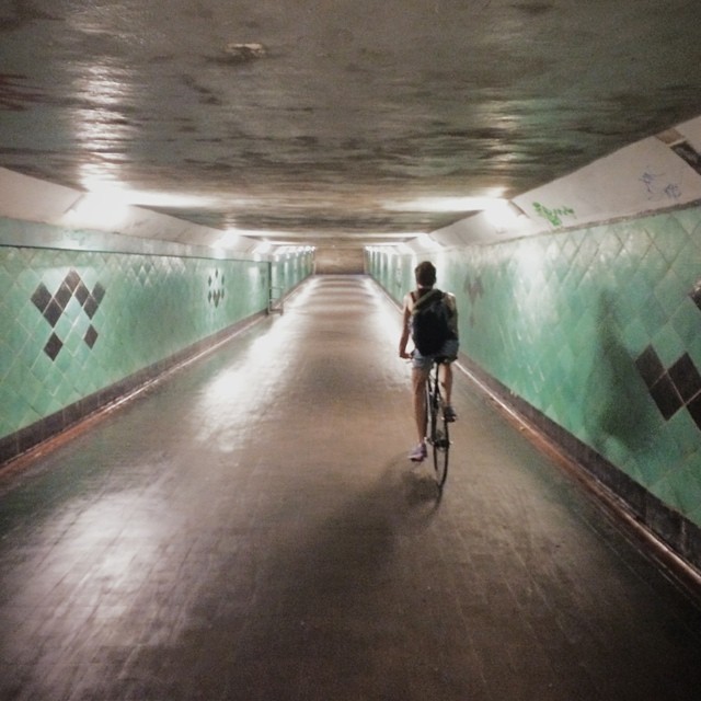 Roel van der Ven on a summer ride in a tunnel